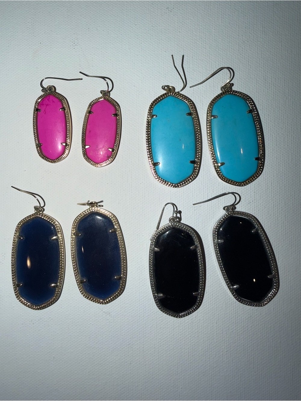 Kendra Scott Elle earring bundle-Turquoise, Pink, Black, Navy